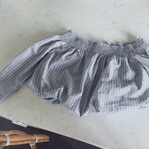 Lumière striped OFF THE SHOULDER blouse in size Medium.